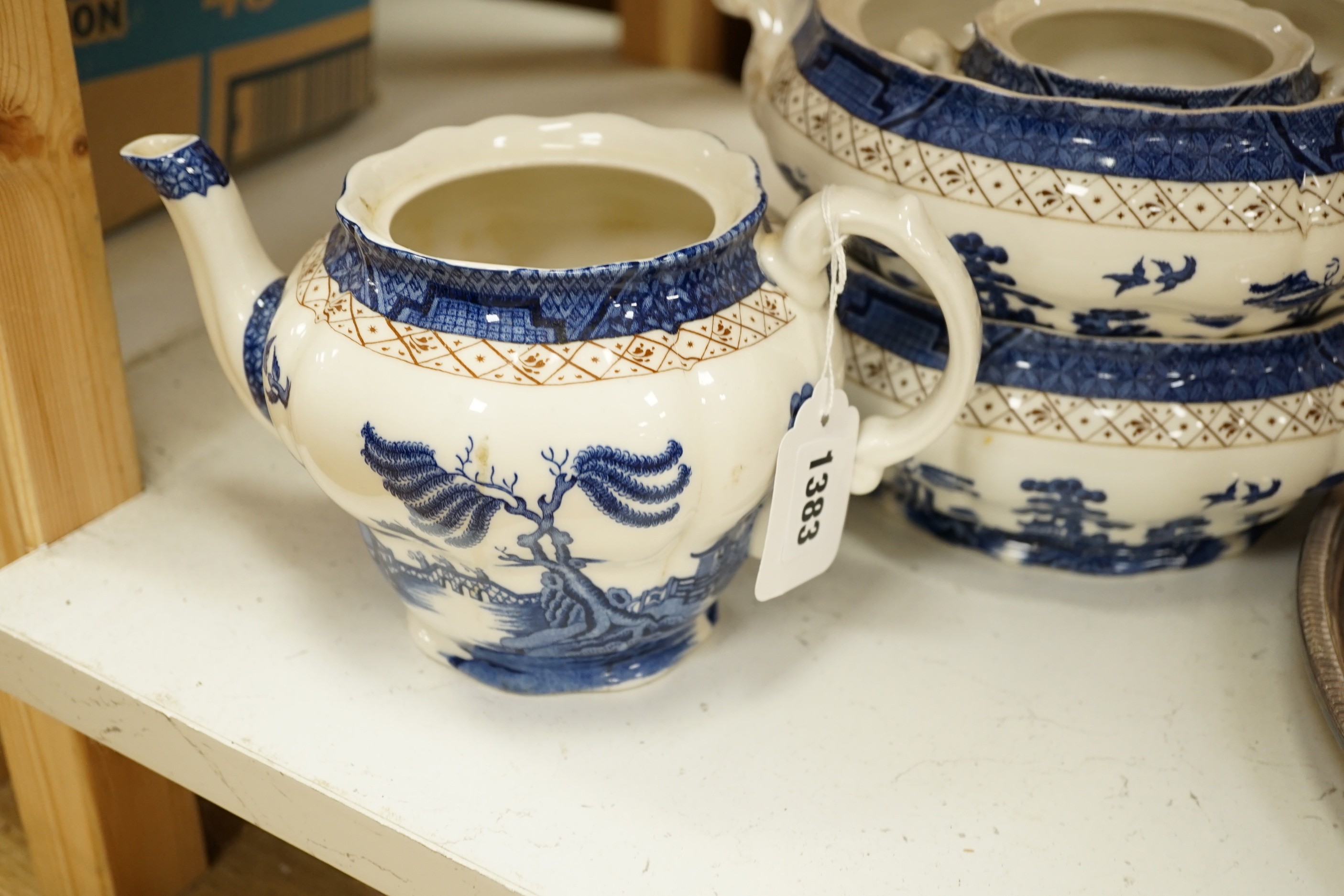 A group of Spode and Booths blue and white pottery